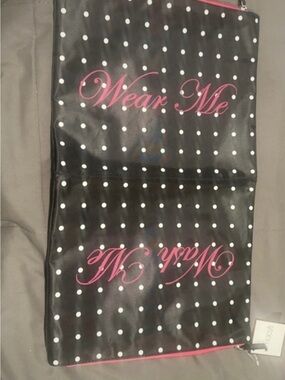 Macy's Black Polka Dot Phone Case with Pink Script